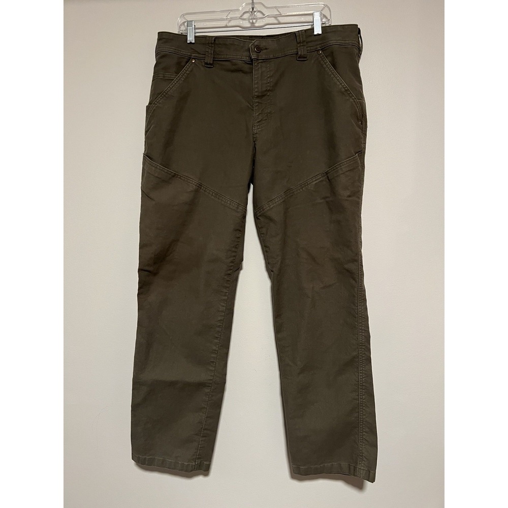 5.11 Tactical Pants Mens 38x32 Canvas Carpenter Workwear Stretch Green Khaki